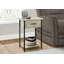 Table d'appoint, 2 niveaux, bout, lampe, salon, table d'appoint, tiroir de rangement, petit, métal stratifié crème, contemporain-1229257987