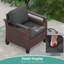 Ensemble de canapé de patio 5 pièces avec coussin épaississant-112649981