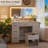 Vanity Desk with Large Mirror and Lights, 45.9 in Makeup Vanity Desk, 3 Lighting Modes Adjustable Brightness, Vanity Table with Power Outlet & 8 Drawers, for Powder Room and Bedroom.-126937455