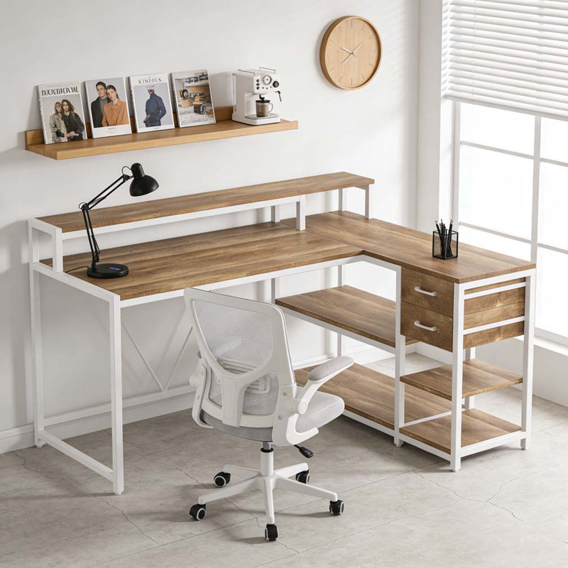 Bureau d'écriture, bureau en L