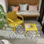 Holiday - Ensemble de meubles d'intérieur / extérieur 2 pièces 1 chaises et 1 table basse Matériau PP imperméable - Ensemble de conversation pour patio facile à assembler (jaune)-943815252