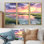 «Sunset Coastal Marshlands In North Carolina», ensemble de reproductions d'art mural grand format