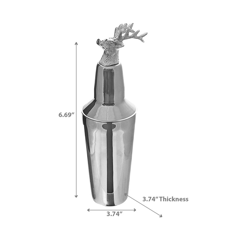 Shaker à cocktail en acier inoxydable avec renne 750 ml