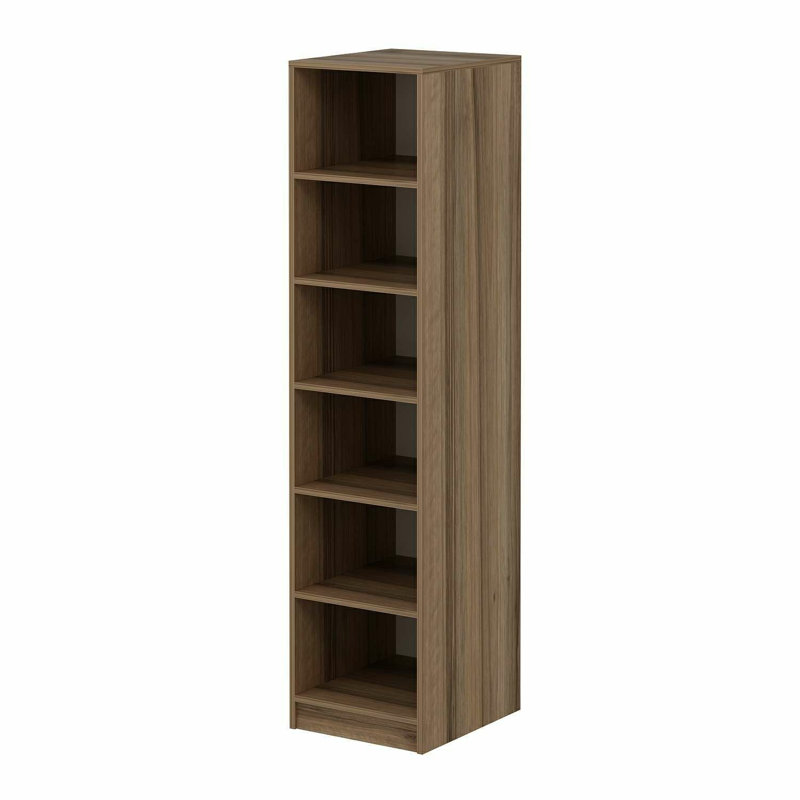 Elina 1 Door Manufactured Wood Wardrobe, 190cm H x 45cm W x 52cm D, White/Brown