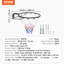 Bordure de basketball, panier de basketball mural pour porte-97598911