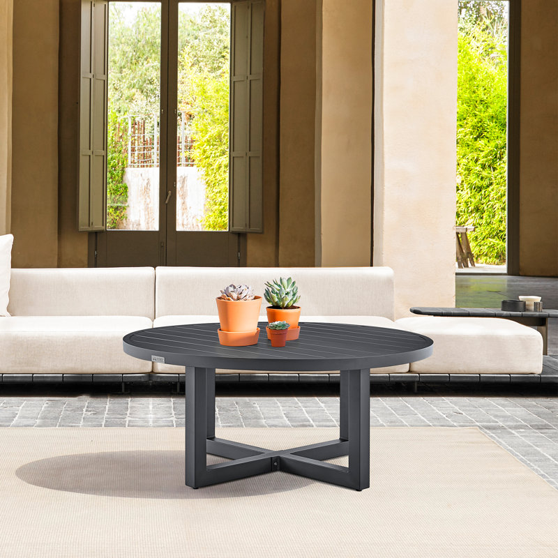 Chaker 42'' Metal Outdoor Coffee Table