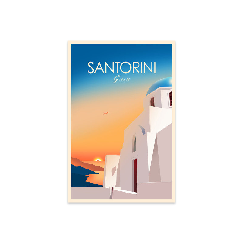 Santorini - peinture sans cadre