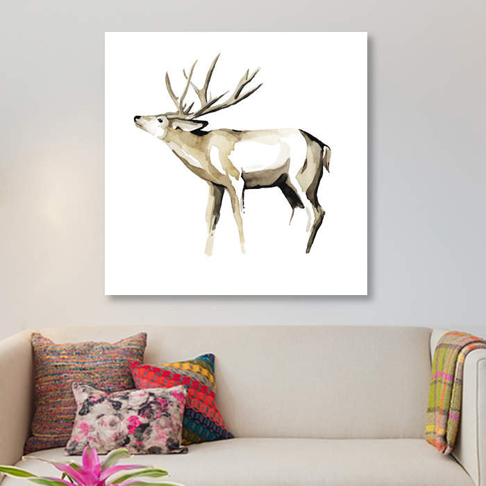 « forestières i », peinture sur toile tendue, H 26 po x l 26 po x P 1,5 po