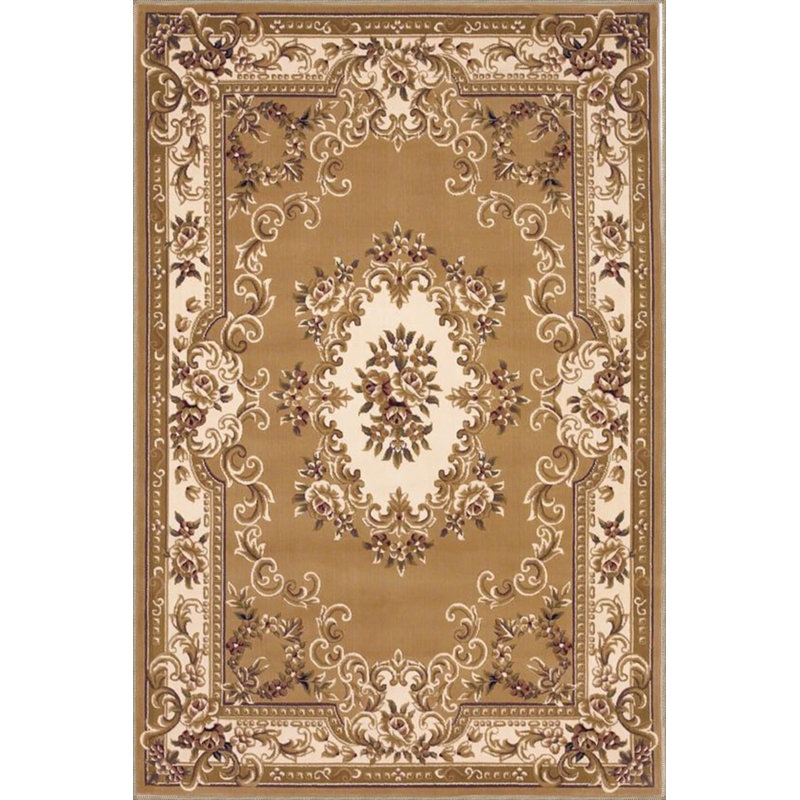 Tapis traditionnel traditionnel avec des motifs géométriques dans des tons bruns, Rectangle 4 pi x 5 pi 11 po