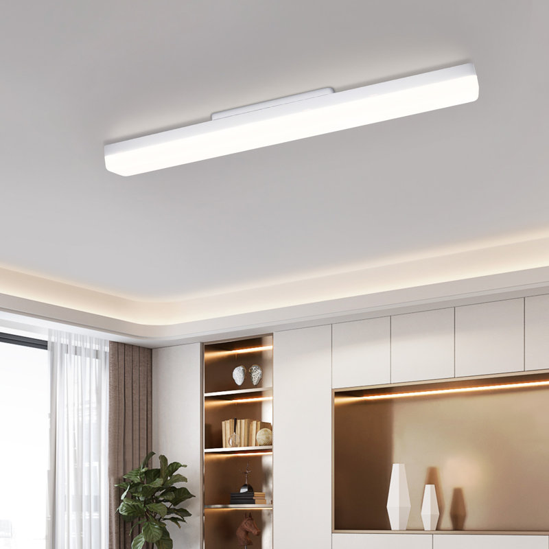 LED ceiling light white modern 4000K neutral white long daylight lamp for hallway bedroom, 5cm H x 60cm W x 4.5cm D