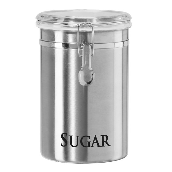 OGGI Clear Canister Airtight 59oz - Clamp Lid & Spoon - Airtight