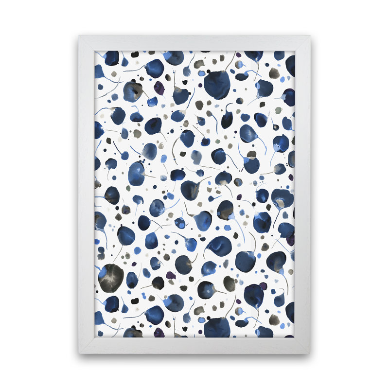 Flying Seeds Blue - Print, White Framed, 63cm H x 46cm W x 3cm D