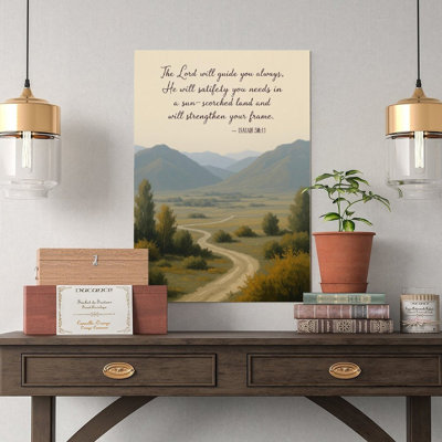 Canvas Wall Art Christian Bible Verse Wall Art Isaiah 5811 Landscape Print Vintage Poster Print Home Decor