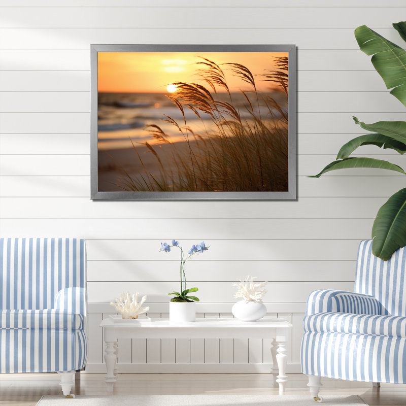 «Allenna Beach Breeze At Sunrise IX», reproduction sur toile, H 12 po x l 20 po x P 1 po, Cadre photo argenté