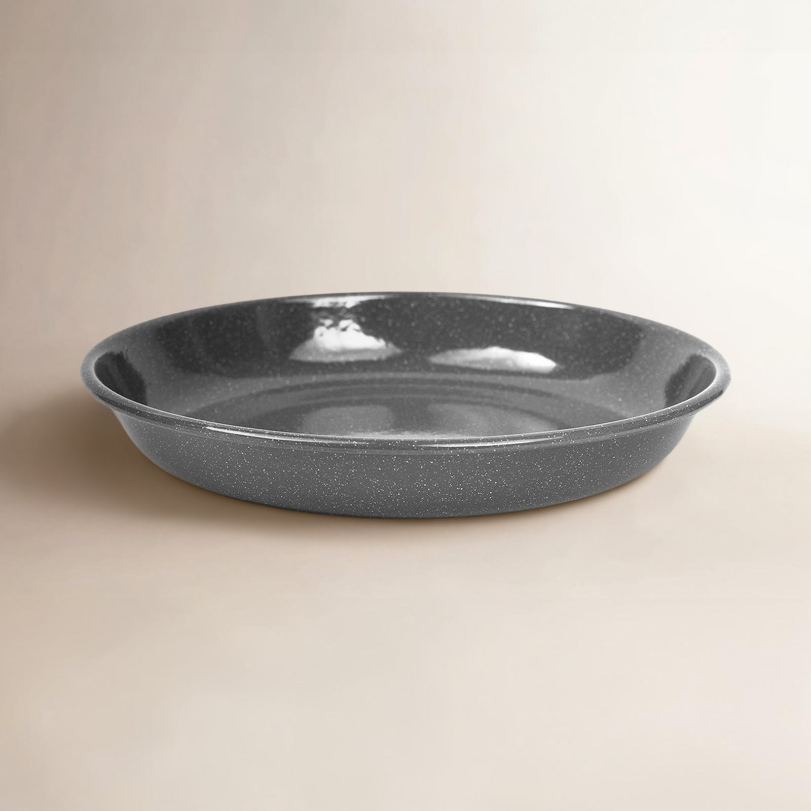 Crow Canyon Enamelware Stinson Pasta Plates, Gray 