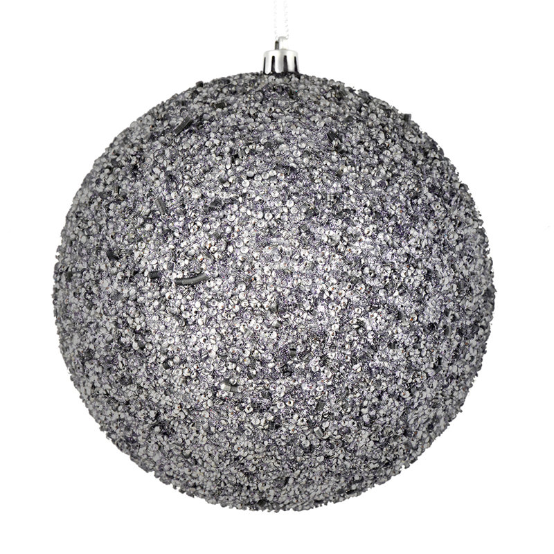 Ornement boule perlé, Argent