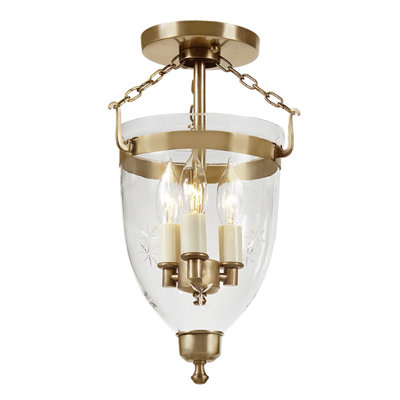 Pateros 3 - Bulb Outdoor Semi Flush Mount