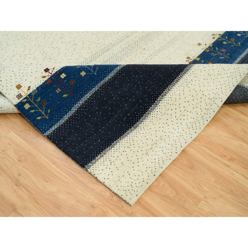 Tapis de couloir gris en laine nouée à la main 2 pi 6 po x 20 pi 5 po XL 83020A98DC254FF9A72598352804A2FE