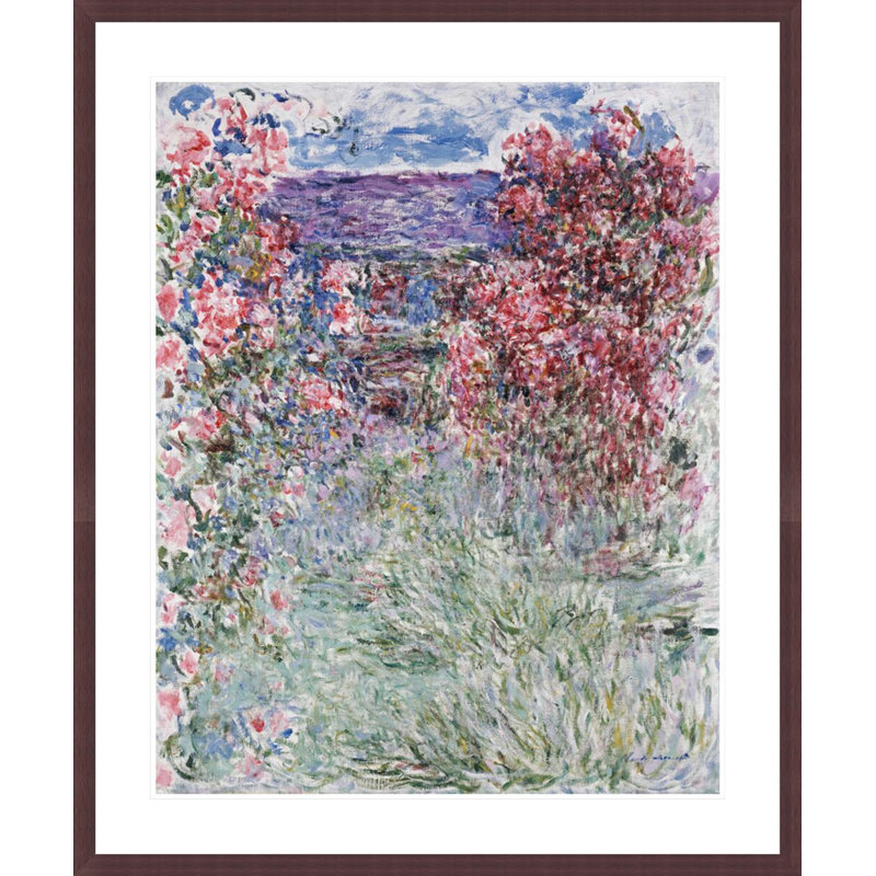 «The House In The Roses» par Claude Monet, impression giclée encadrée, H 40,28 po x l 33,5 po