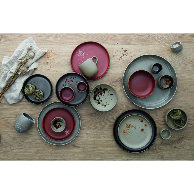 Joyn Stoneware Dinner Plate, Ash