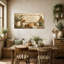 Tableau mural sur toile « Bénédiction chrétienne pour la cuisine », typographie « Pain et Amen », idéal pour la cuisine ou la salle à manger. Décoration horizontale montée sur châssis, prête à accrocher, 40,6 x 81,3 cm (16 x 32 pouces).