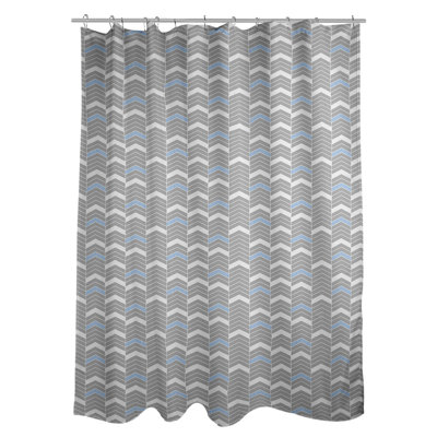 Rideau de douche simple à chevrons