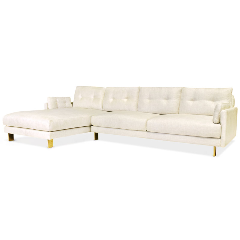LAF Malibu Sectional, Charcoal Rayon/Viscoce, Left Hand Facing