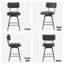 Swivel Upholstered Counter Stool with Metal Frame