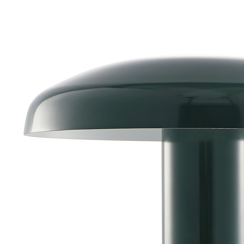 Writzer 11" Contemporary Bohemian Rechargeable/Cordless Dimmable Integrated LED Mushroom Table Lamp, Forest Green