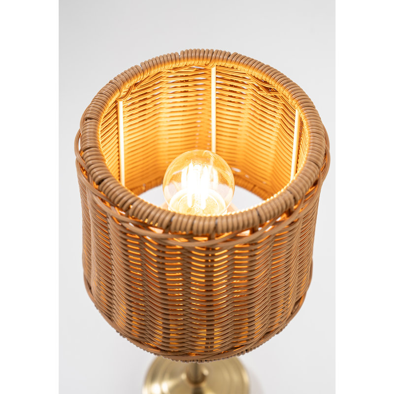 Lampe de table à DEL sans fil avec gradateur, pile rechargeable intégrée, 3 niveaux de luminosité, lampe de table de patio, lampe de chevet, éclairage ambiant pour restaurant Demetrish
