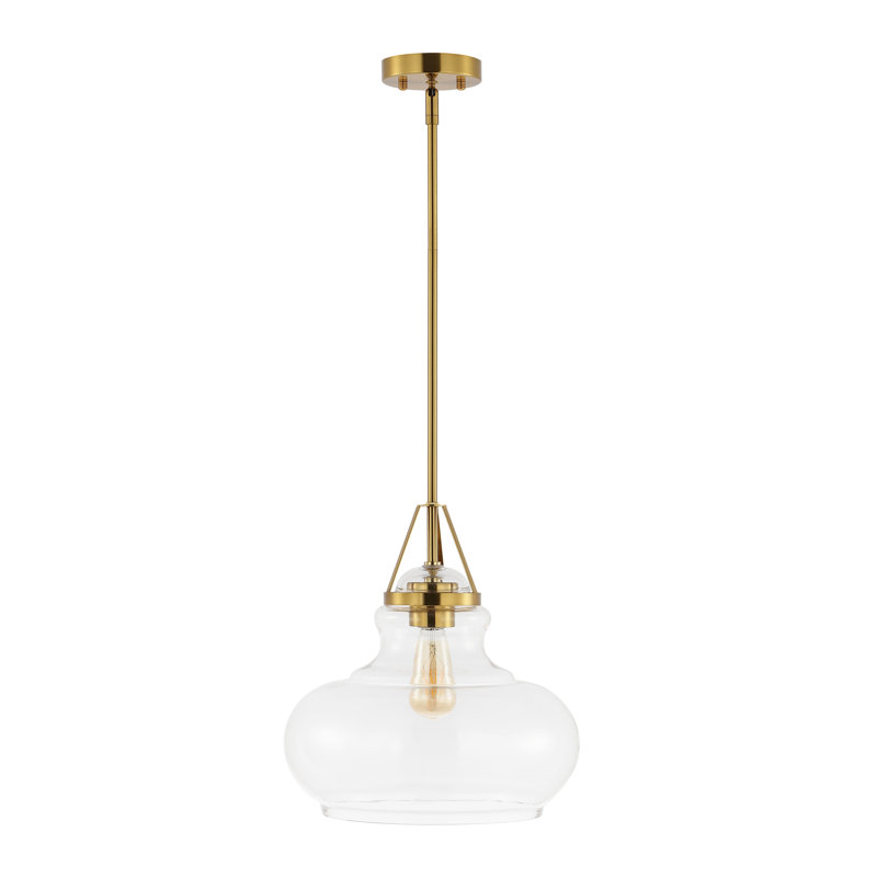 Murnie 1 - Light Brass Gold Schoolhouse Pendant