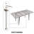 47" - 63" Dining Table, , White Marble Pattern, Black Metal Legs, Creates A Comfortable Atmosphere Modern Industrial Expandable To 63", Texture, For Relaxed