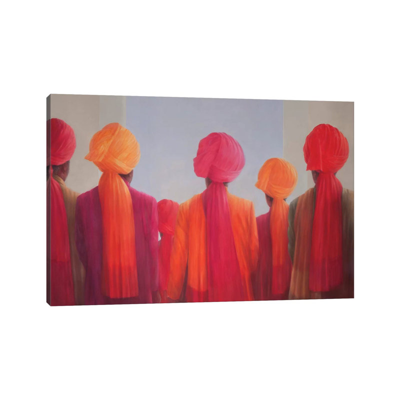 Turban Group by Lincoln Seligman - Wrapped Canvas Print, 20.32 cm H x 30.48 cm W