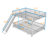 Full over Full Size Metal Bunk Bed with Interchangeable Slide and Ladder-572182754