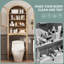Meuble de rangement à suspendre au-dessus des toilettes, tablette de rangement arquée pour salle de bain, meuble de rangement autoportant avec tablette ouverte et placard fermé, meuble de salle de bain gain de place