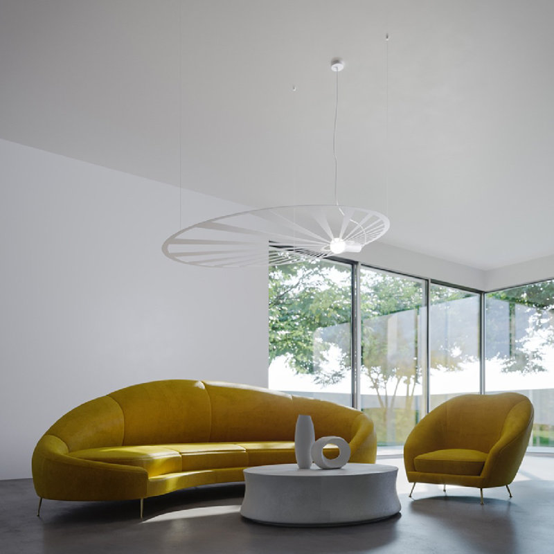 Alissone 1 - Light Geometric Pendant, White