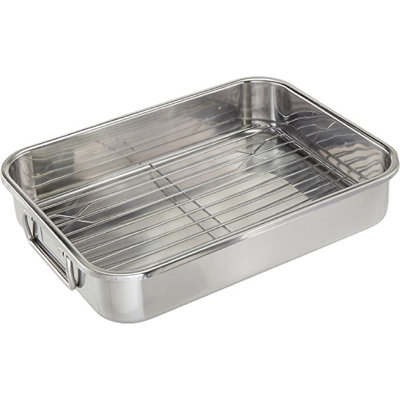 Cook Pro Non-Stick Stainless Steel Roasting Pan
