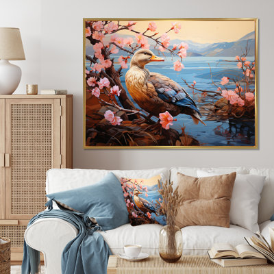 Duck Journey Pastoral - Animals Canvas Art Print