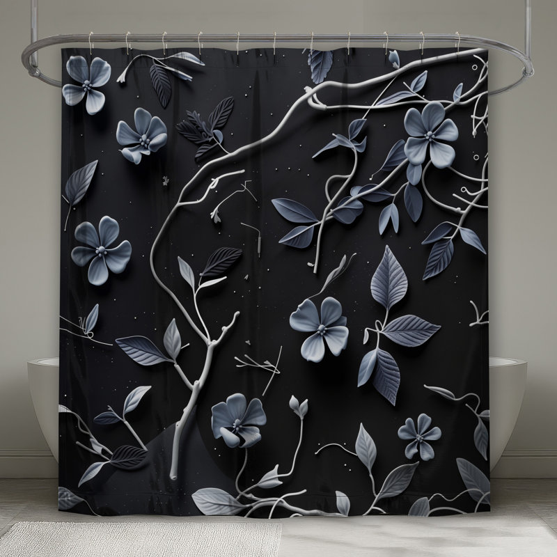 Rideau de douche Floral, 70in W x 72in H