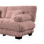 Ensemble de canapé Cloud 2 places en chenille avec 2 repose-pieds, canapé de salon à assise profonde et coussins, rosé-2026522433