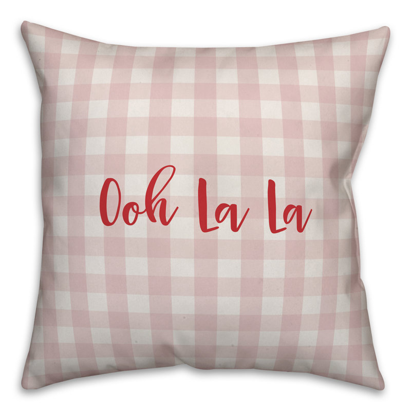  Coussin décoratif 16 "Ooh La La, Rose / Rouge, Housse de coussin