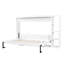 Lit double avec bibliothèque, blanc - construction résiliente Méthode d'économie d'espace. De nombreuses options de rangement. Pas de boîte à ressorts. Assemblage simple Alphas Epsilons-295652961