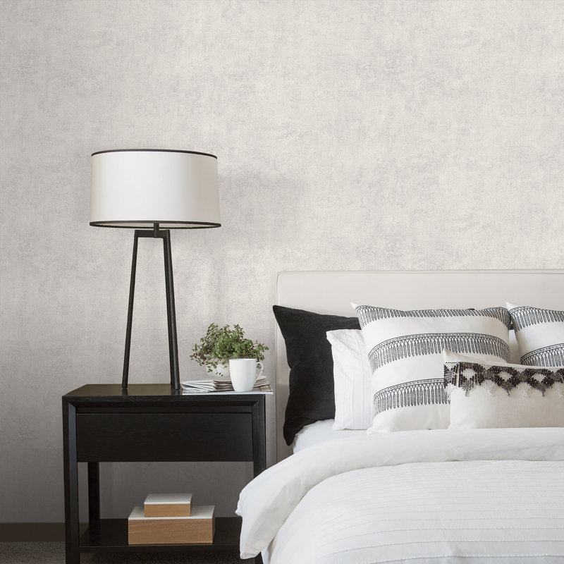 10m x 53cm Matte Wallpaper Roll, Light Grey