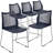 Oliverson Plastic Stacking Lobby Chairs with Honeycomb Backs-485854536-409419449-447234825