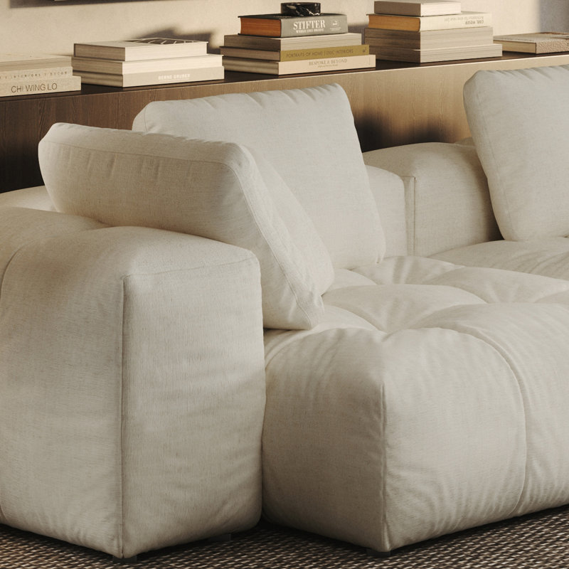 Manistique 108'' Upholstered Cloud Modular Sectional Sofa