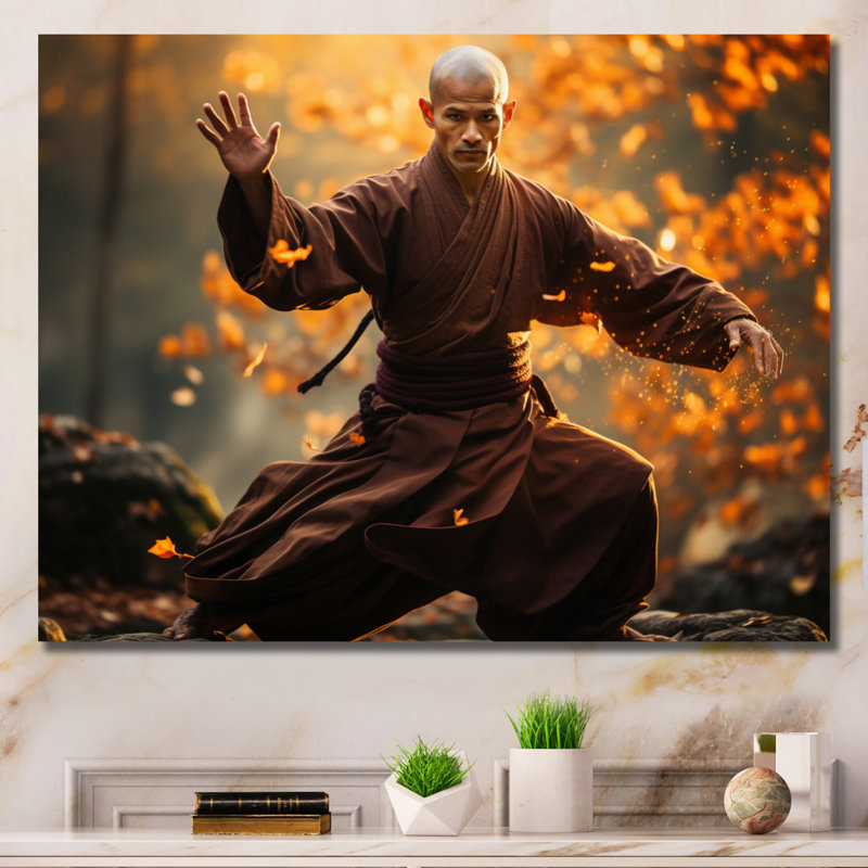 Kung Fu I - Superheros Wall Art Living Room, Toile tendue, H 24 po x l 32 po x P 1 po