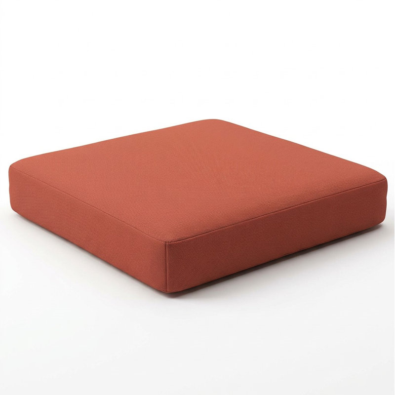 Sunbrella Outdoor Solid Knife Edge Deep Seating Cushion, 23.5 in W x 23 in D x 5 in H, Sunbrella - Canvas Henna