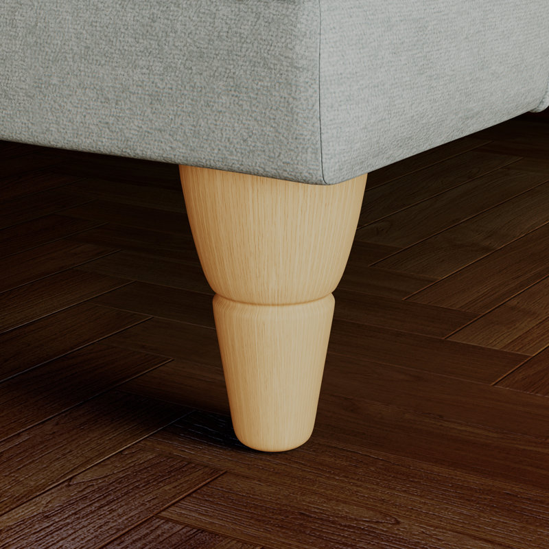Elfur Upholstered Chair And A Half, Sky, Country Oak