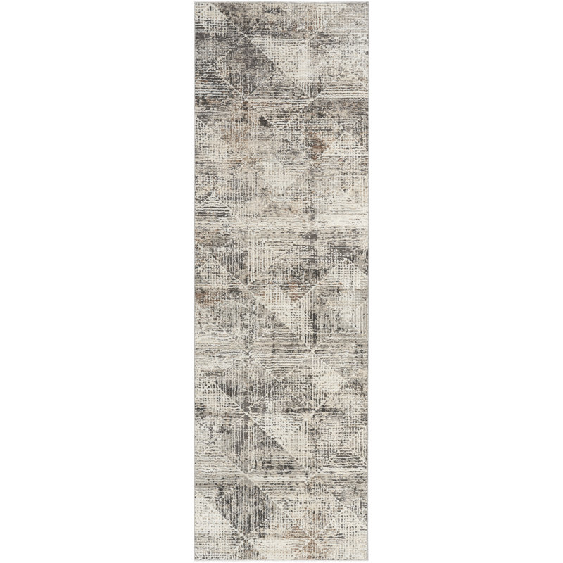 Ivaline Diamond Multicolor Sustainable Woven Area Rug, Runner 2'2" x 8'