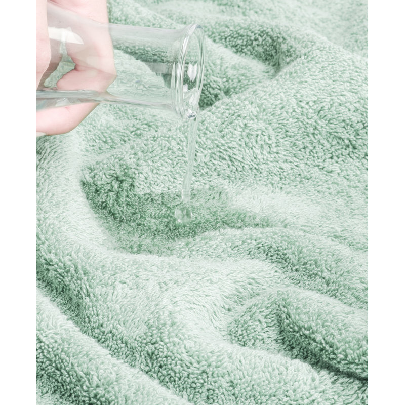 100% Cotton Luxury Turkish  6 Piece Bath Towel Set, Super Soft and Absorbent, Mint